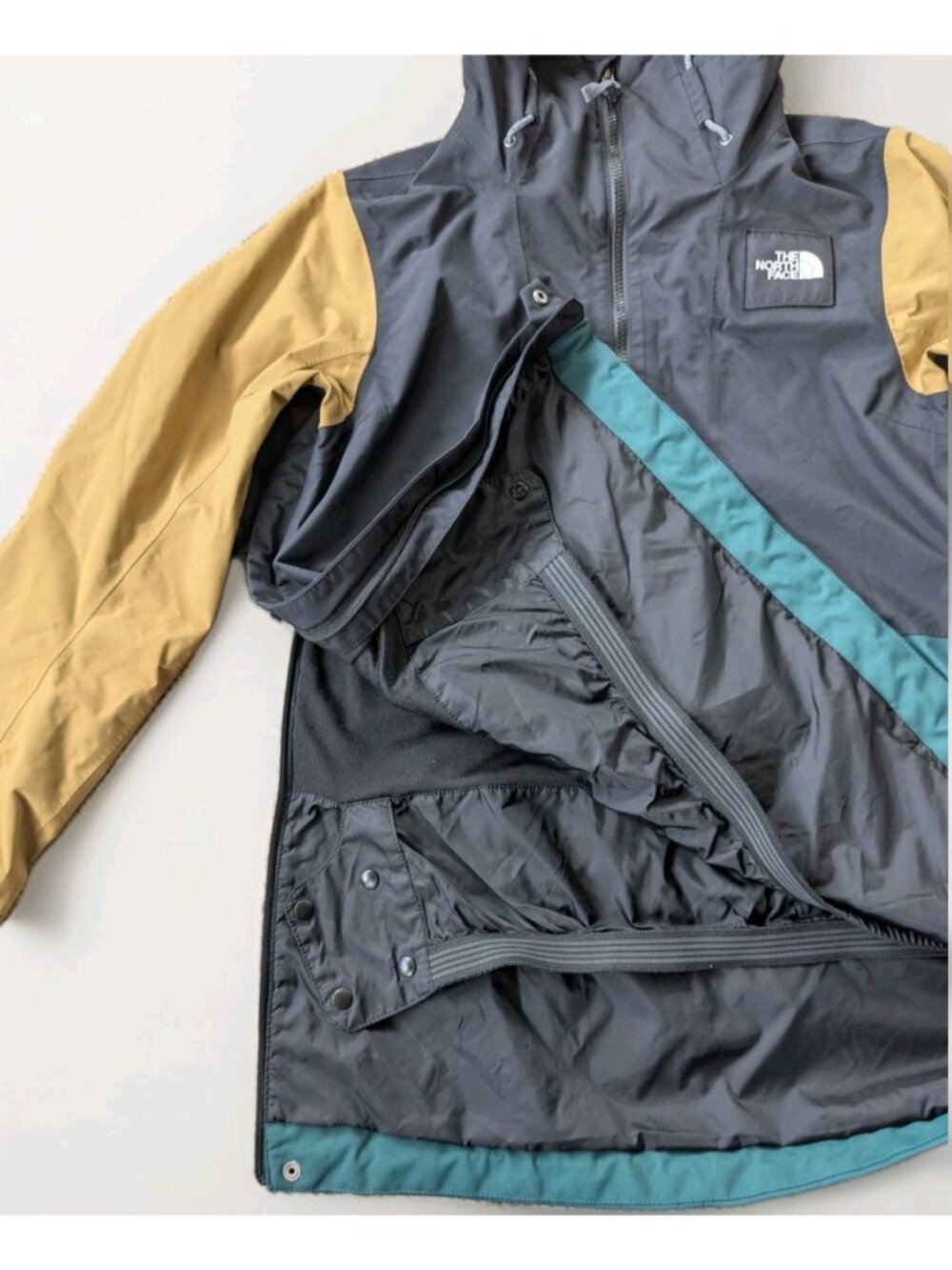 The North Face Tanager Anorak Jacket Womens Med Hooded Pullover Colorblock Ski - Picture 5 of 16